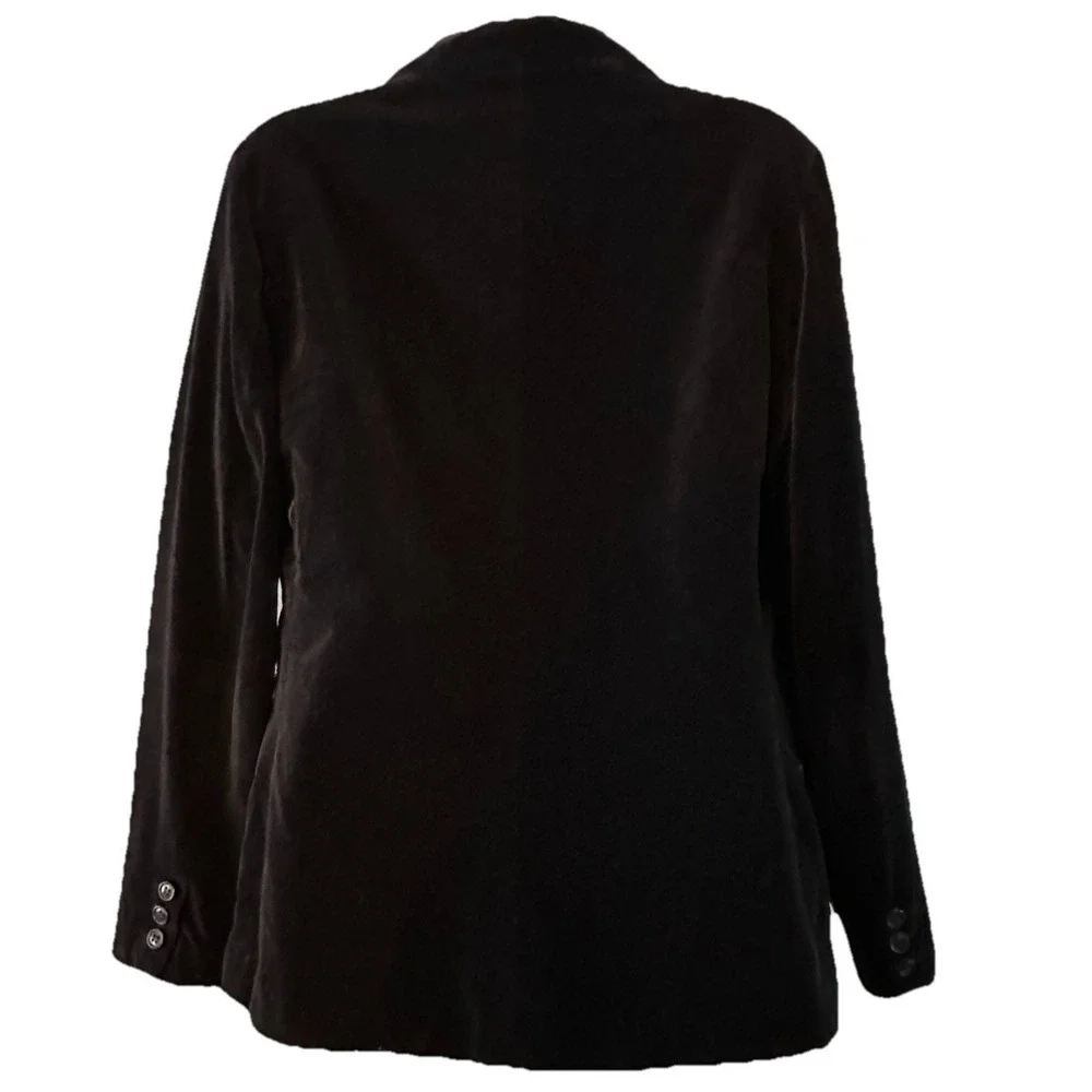 Vtg 1960's Women's Classic‎ Black Velvet Blazer Cotton by Butterfly For Prestige